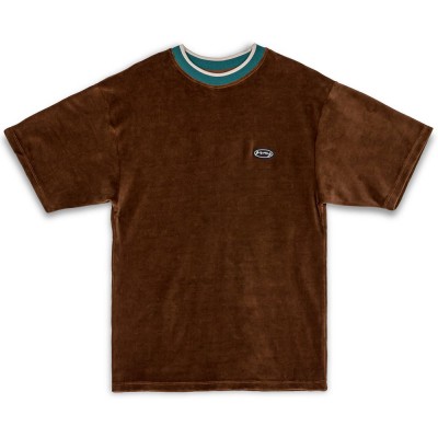 тениска,мъжки,тениски,grimey,iam,velvet,oversized,short,sleeve,t,shirt,brown
