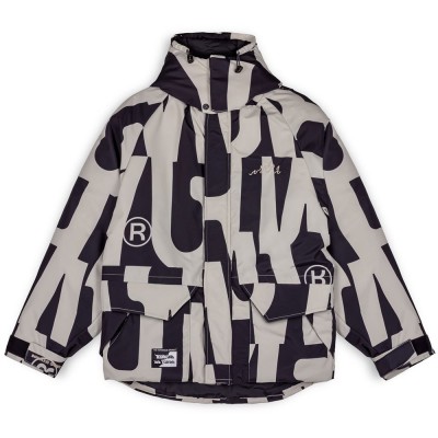 анорак,дамски,якета,и,палта,grimey,snow,fox,all,over,print,parka,black