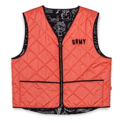 потник,мъжки,жилетки,дамски,жилетки,grimey,the,toughest,quilted,vest,orange,(orange)