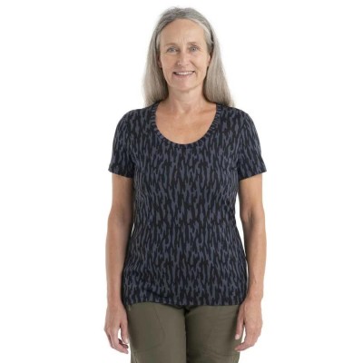 тениска,дамски,тениски,icebreaker,150,tech,lite,ii,glaci,cam,merino,short,sleeve,t,shirt,graphite,black,aop,(grey)