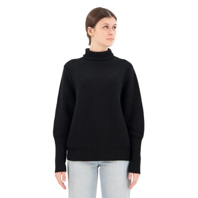 блуза,дамски,пуловери,дамски,плетени,дрехи,icebreaker,seevista,funnel,neck,merino,sweater,black,(black)