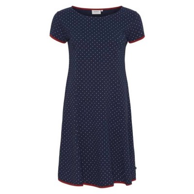 рокля,дамски,поли,и,рокли,sea,ranch,dot,short,sleeve,long,dress,sr,navy,(multicolor)