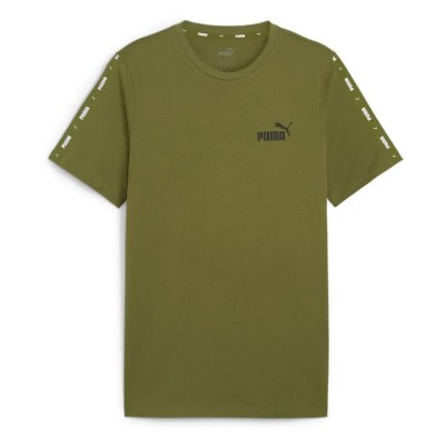 тениска,мъжки,тениски,puma,ess+,tape,short,sleeve,t,shirt,olive,green,(green)