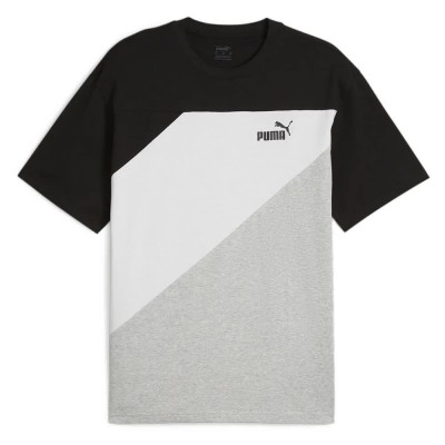 тениска,мъжки,тениски,дамски,тениски,puma,power,colorblock,short,sleeve,t,shirt,grey,(black)