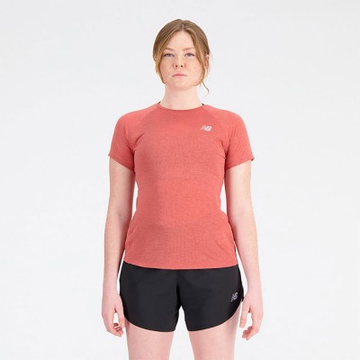 тениска,дамски,тениски,new,balance,impact,run,short,sleeve,t,shirt,orange