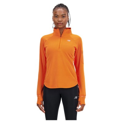 блуза,дамски,блузи,new,balance,nb,heat,grid,half,zip,sweatshirt,orange