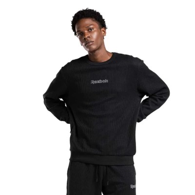 блуза,мъжки,пуловери,reebok,classics,ri,vs,waffle,sweatshirt,black,(black)