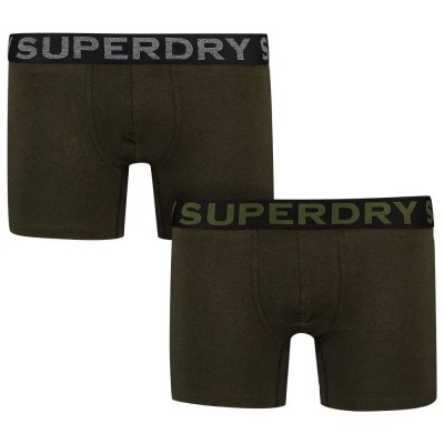 боксерки,мъжко,бельо,superdry,boxers,2,units,winter,khaki,grit,(green)