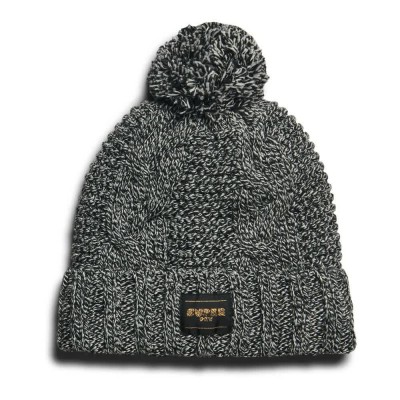 шапка,всички,шапки,superdry,cable,beanie,black,fleck,(grey)