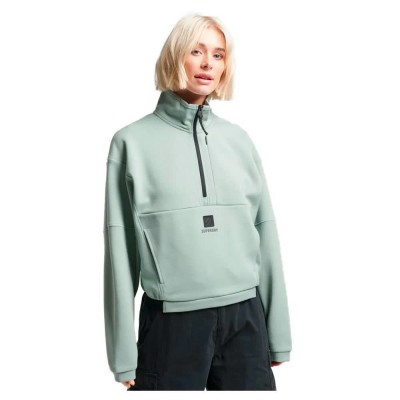 блуза,дамски,блузи,superdry,code,tech,half,zip,sweatshirt,light,jade,green,(green)