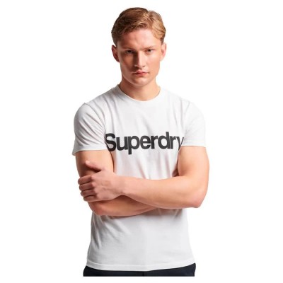 тениска,мъжки,тениски,superdry,core,logo,classic,short,sleeve,t,shirt,white,(optic)