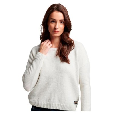блуза,дамски,пуловери,дамски,плетени,дрехи,superdry,essential,sweater,ecru,(beige)