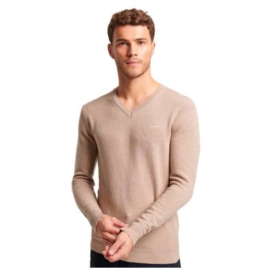 тениска,мъжки,тениски,superdry,essential,long,sleeve,t,shirt,oatmeal,grey,marl,(beige)