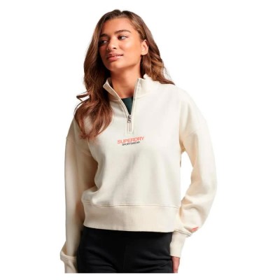 блуза,дамски,пуловери,дамски,плетени,дрехи,superdry,half,zip,sweater,beige,(rice,white)