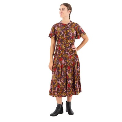 рокля,дамски,поли,и,рокли,superdry,printed,tiered,short,sleeve,midi,dress,brown,(black,juju,floral,print)