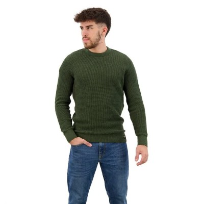 блуза,мъжки,пуловери,superdry,textured,sweater,olive,heather,(green)