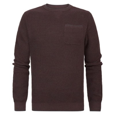 блуза,мъжки,пуловери,petrol,industries,242,sweater,dark,brick,(brown)