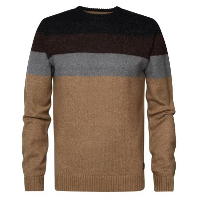 блуза,мъжки,пуловери,petrol,industries,253,sweater,brown