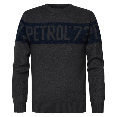блуза,мъжки,пуловери,petrol,industries,276,round,neck,sweater,grey
