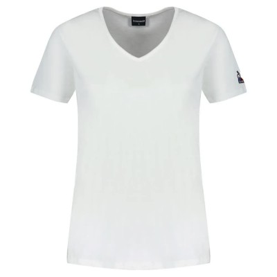 тениска,дамски,тениски,le,coq,sportif,2320178,n°1,fanwear,short,sleeve,v,neck,t,shirt,white,(new,optical,white)