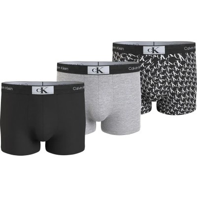 боксерки,мъжко,бельо,calvin,klein,000nb3528e,boxers,3,units,black,grey,heather,warped,logo,prt,black,(multicolor)