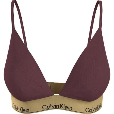 дамско,бельо,дамски,бикини,и,танкини,calvin,klein,unlined,triangle,bra,tawny,port,(purple)