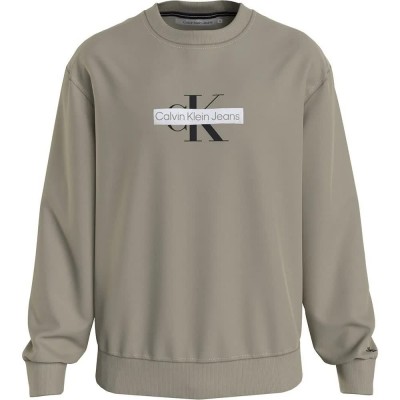 блуза,мъжки,пуловери,calvin,klein,jeans,monologo,stencil,sweatshirt,grey