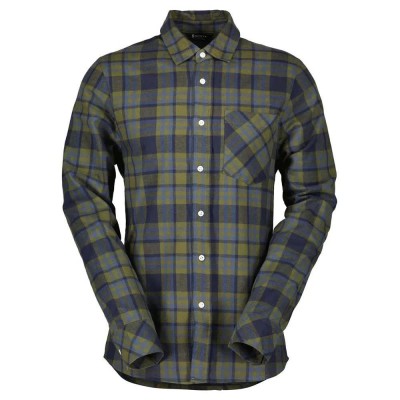 риза,с,дълъг,ръкав,дамски,ризи,мъжки,ризи,scott,flannel,long,sleeve,shirt,green,(fir,green,dark,blue)