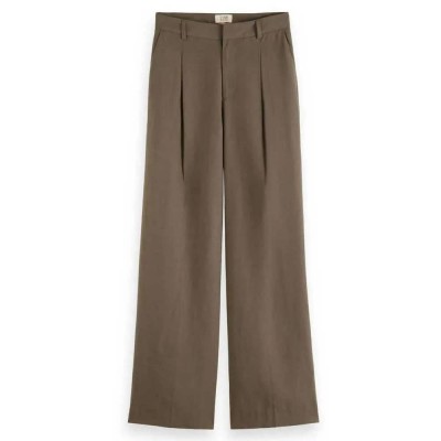 панталони,дамски,панталони,scotch,&,soda,drapey,wide,leg,pants,brown,(dark,taupe)