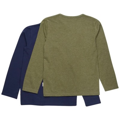 тениска,мъжки,тениски,дамски,тениски,minymo,basic,34,2,pack,long,sleeve,t,shirt,green,blue,(dark,olive)