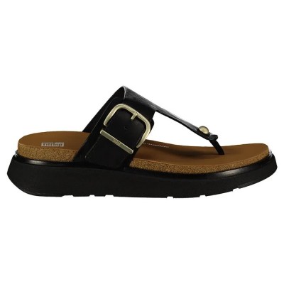 дамски,сандали,и,чехли,fitflop,buckle,leather,toe,post,slides,black