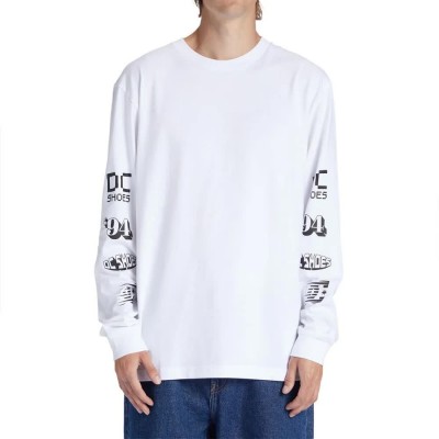 тениска,мъжки,тениски,dc,shoes,all,smiles,long,sleeve,t,shirt,white