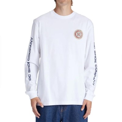 тениска,мъжки,тениски,dc,shoes,old,head,long,sleeve,t,shirt,white