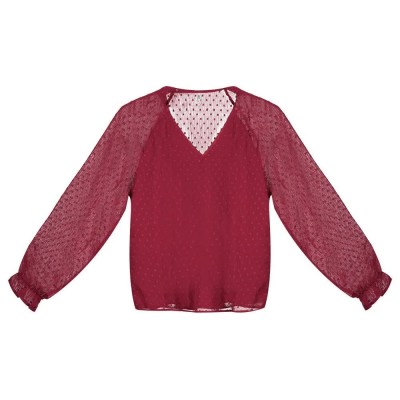 тениска,дамски,тениски,jdy,dolly,long,sleeve,v,neck,t,shirt,red,(purple,potion)