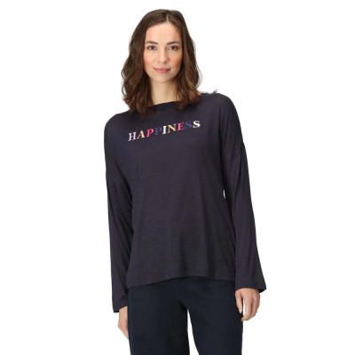 тениска,дамски,тениски,regatta,carlene,long,sleeve,t,shirt,navy,happiness,(black)