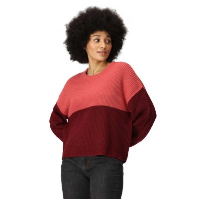 блуза,дамски,пуловери,дамски,плетени,дрехи,regatta,kamaria,sweater,mineral,red,cabernet,(red)