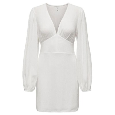 рокля,дамски,поли,и,рокли,only,venice,long,sleeve,dress,white,(bright,white)