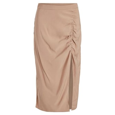 пола,дамски,поли,и,рокли,vila,luka,high,waist,midi,skirt,beige,(savannah,tan)