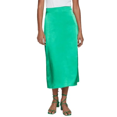 пола,дамски,поли,и,рокли,vila,shima,high,waist,midi,skirt,green,(bright,green)