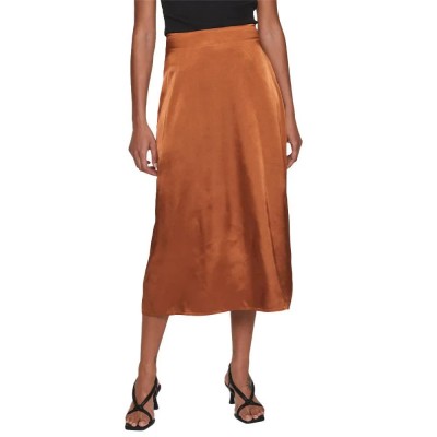 пола,дамски,поли,и,рокли,vila,shima,high,waist,midi,skirt,caramel,café,(brown)