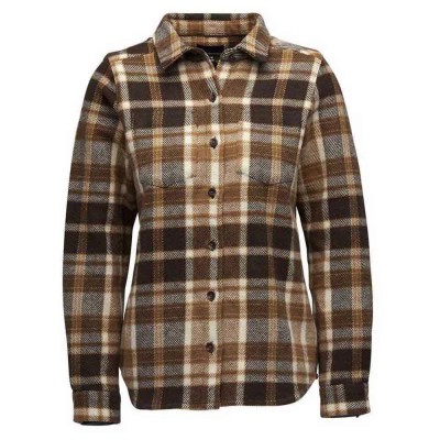 риза,с,дълъг,ръкав,дамски,блузи,дамски,ризи,black,diamond,project,heavy,flannel,long,sleeve,shirt,bark,brown,off,white,plaid,(brown)