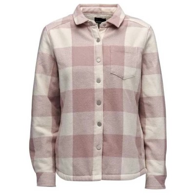 риза,с,дълъг,ръкав,дамски,блузи,дамски,ризи,black,diamond,project,lined,flannel,long,sleeve,shirt,pale,mauve,off,white,plaid,(beige,purple)