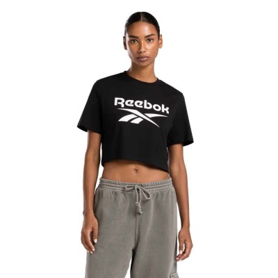 тениска,дамски,тениски,reebok,identity,big,logo,crop,short,sleeve,t,shirt,grey,(black)