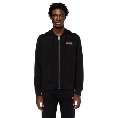 блуза,мъжки,пуловери,diesel,ginn,full,zip,sweatshirt,black