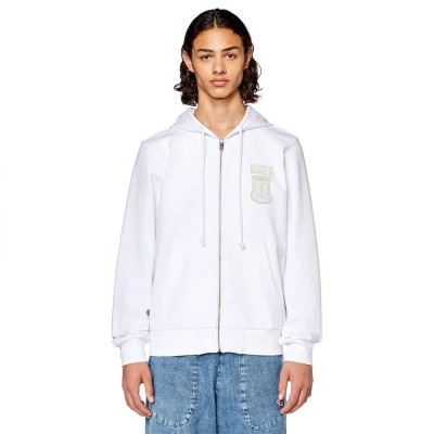 блуза,мъжки,пуловери,diesel,ginn,k10,full,zip,sweatshirt,white
