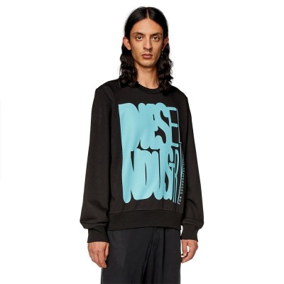 блуза,мъжки,пуловери,diesel,ginn,k37,sweatshirt,black