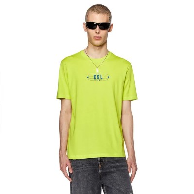 тениска,мъжки,тениски,diesel,just,k5,short,sleeve,t,shirt,lime,green,(yellow)