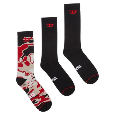 чорапи,мъжки,чорапи,diesel,skm,ray,socks,3,pairs,multicolor,(black,red,white)