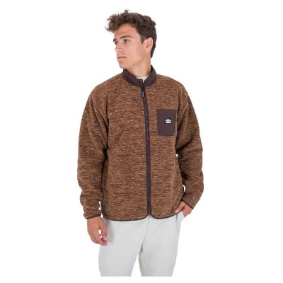 блуза,мъжки,пуловери,hurley,woodland,burrito,full,zip,sweatshirt,brown,(earthstone)