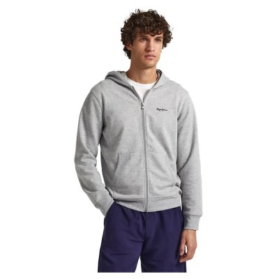 блуза,мъжки,пуловери,pepe,jeans,terry,hoody,full,zip,sweatshirt,grey,(grey,marl)